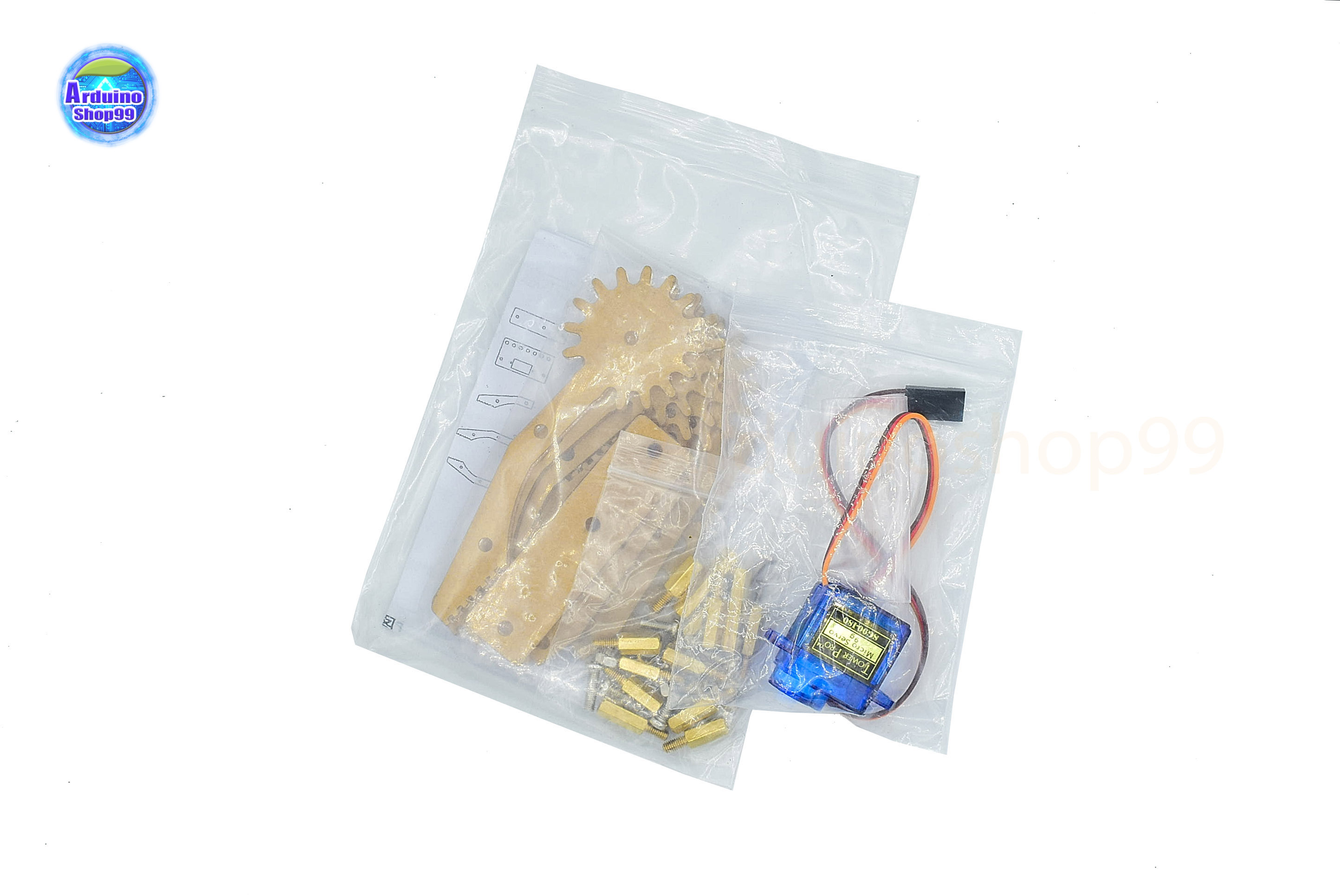 Gripper Robot Arm ชุดมือจับแขนกล แบบอะคริลิค + Servo SG90