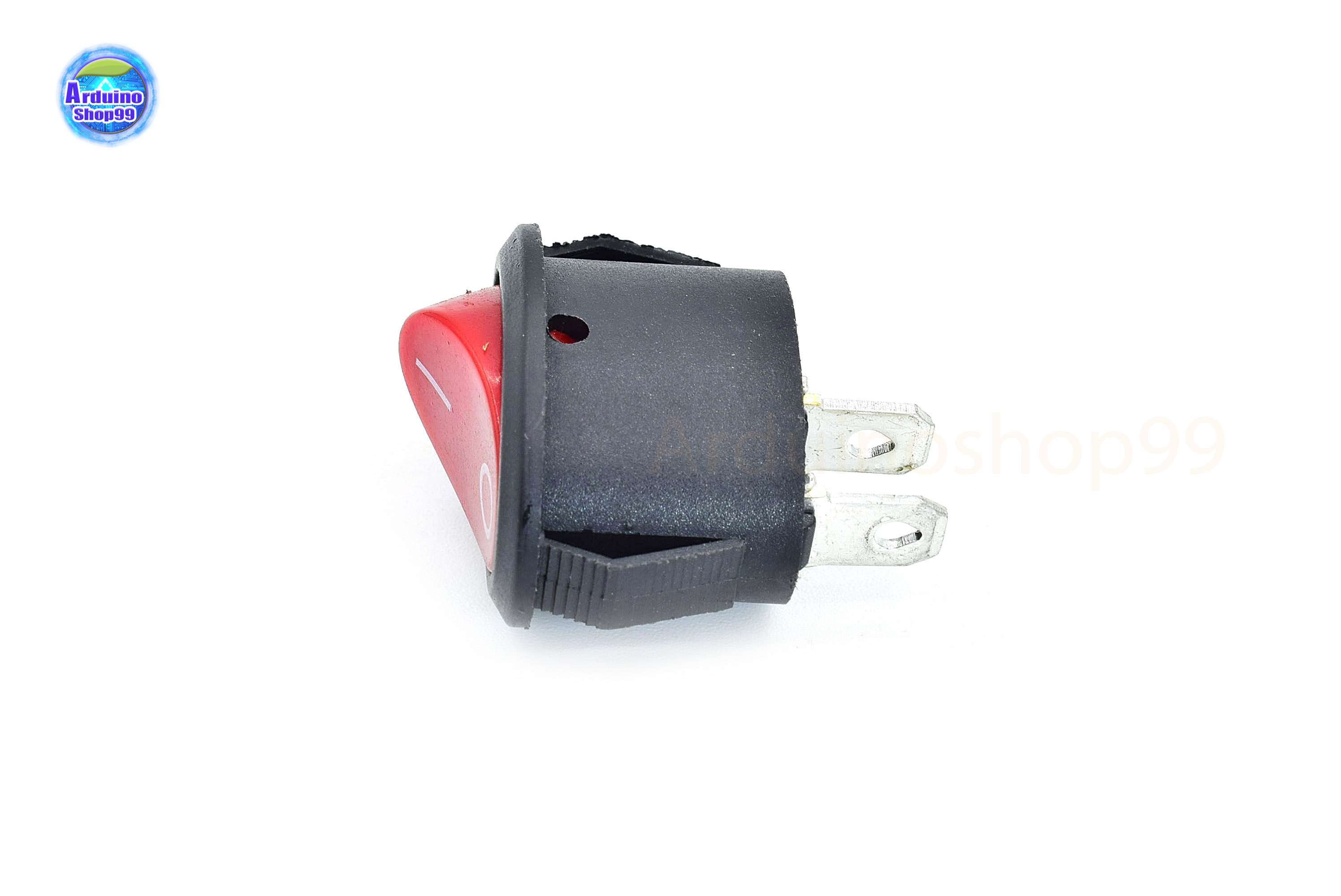 KCD7 6A Oval Switch Red 2 Pins( 1 ตัว)