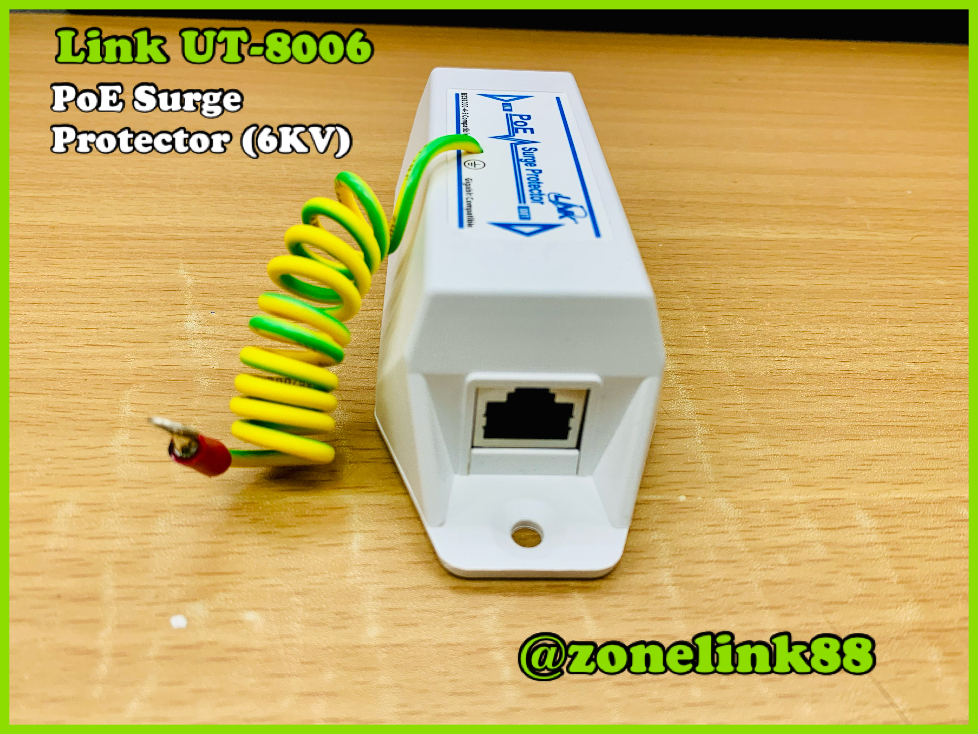 Link UT-8006 PoE Surge Protector 10/100/1000,RJ45 (6KV)