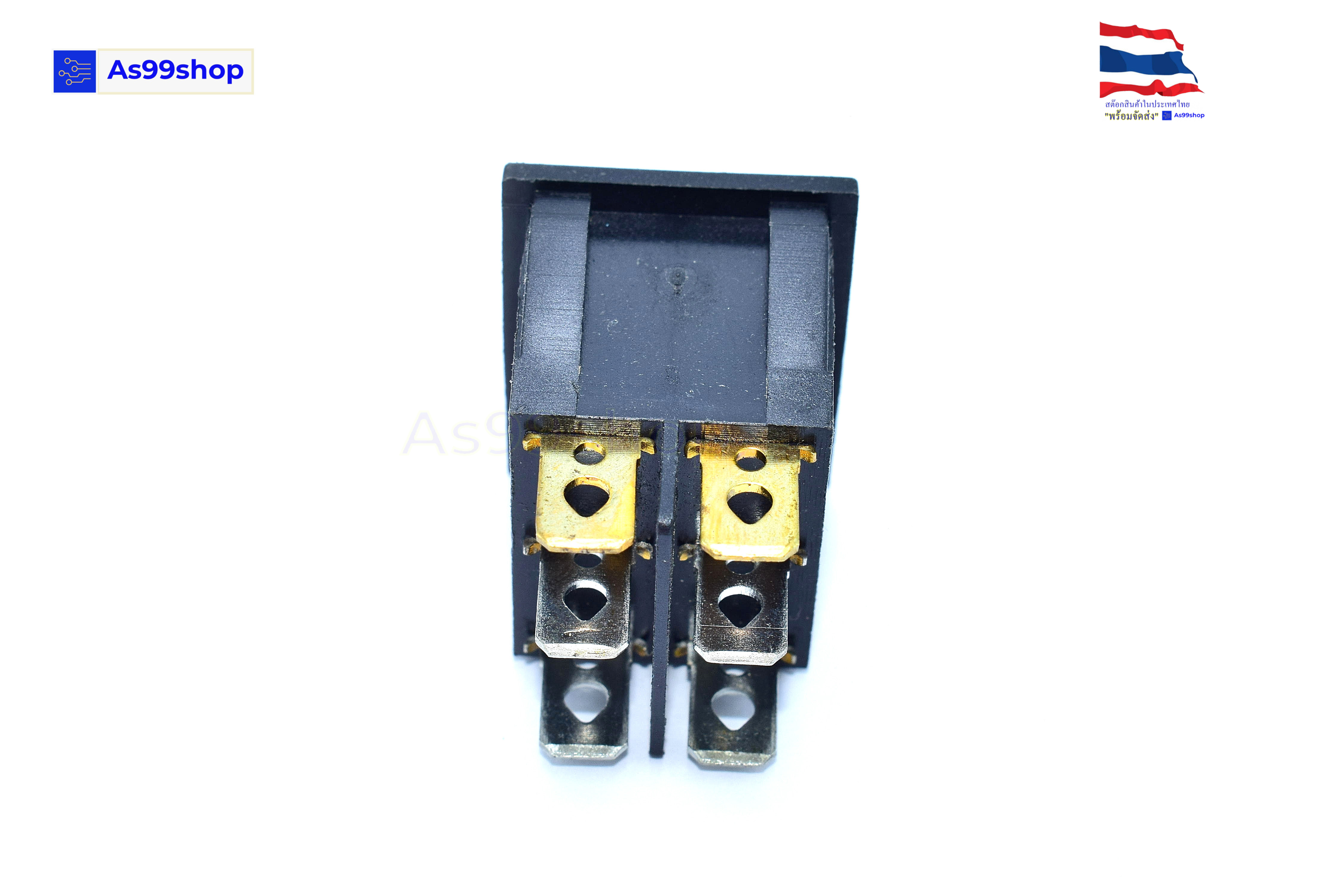 KCD8 6PIN 16A 250V / 20A 125V Double Light Switch Rocker Red ( 1 ตัว)