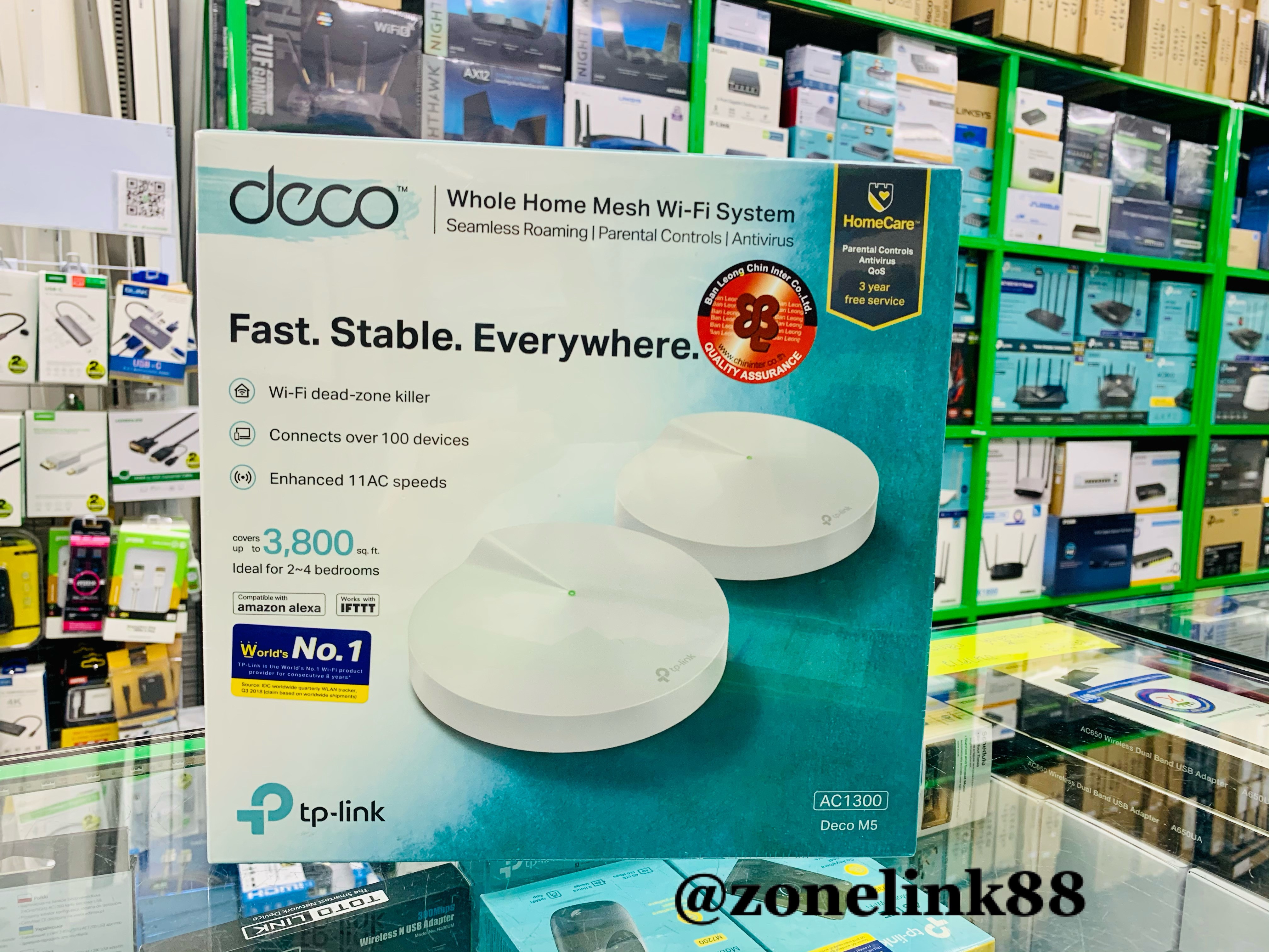 TP-Link Deco M5 Pack2 AC1300 Whole Home Mesh Wi-Fi System