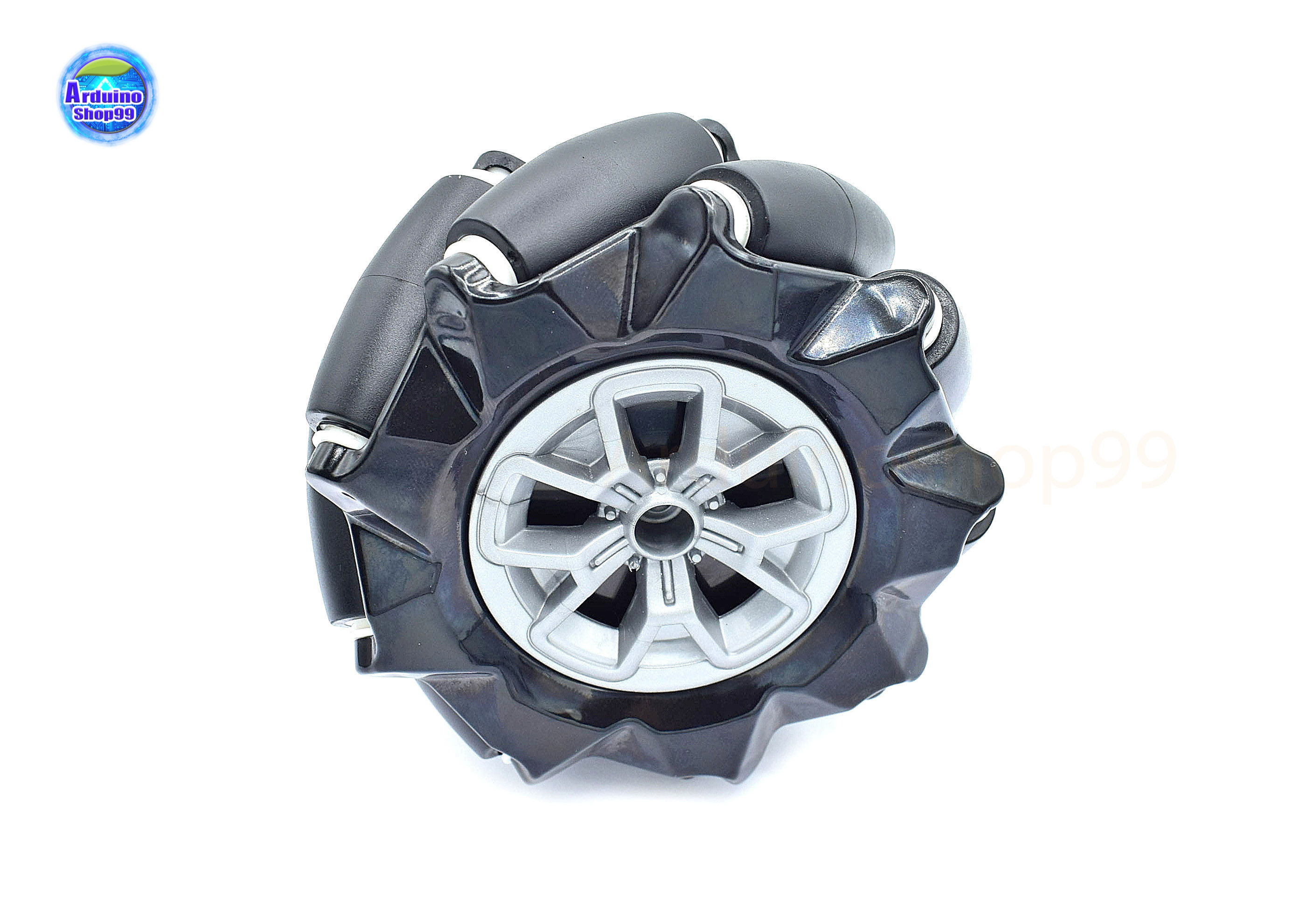 ล้อหมุนรอบทิศทางขนาด 97 mm Mecanum wheel Left and Right Steering Wheel (L+R) จำนวน 2 ล้อ:ซ้ายและขวา