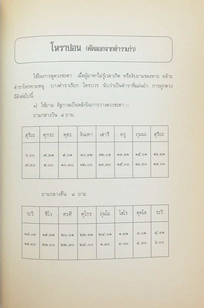 การให้ฤกษ์และวิจารณ์ดวงสิลลัคนา