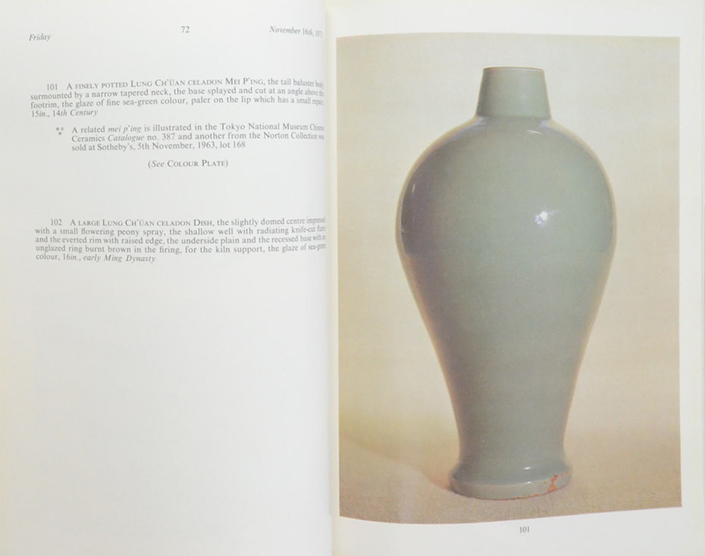 IMPORTANT CHINESE CERAMICS AND ARCHAIC BRONZES FRIDAY 16th NOVEMBER 1973