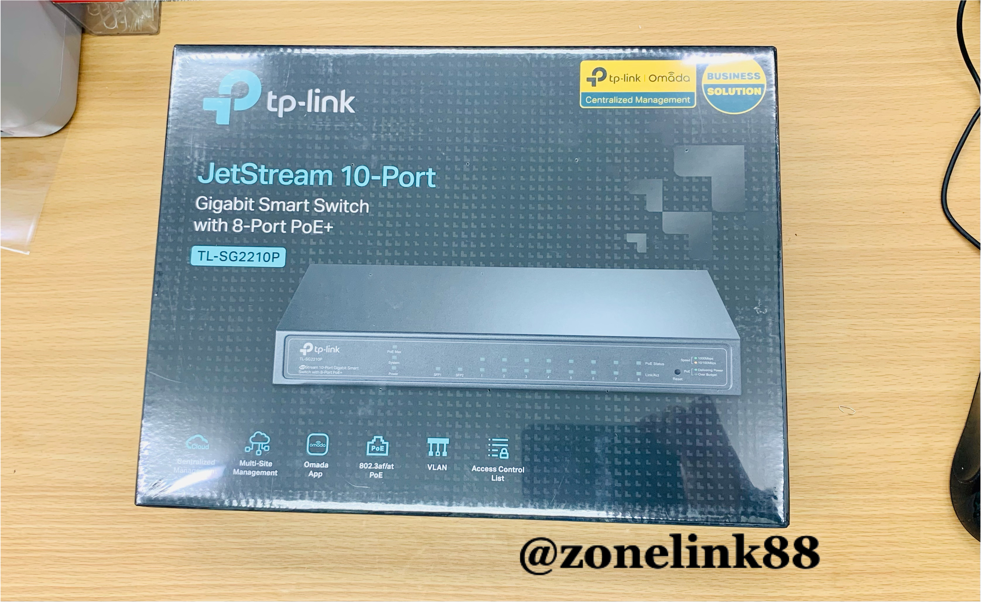 TP-Link TL-SG2210P JetStream 8-Port Gigabit Smart PoE+ Switch with 2 SFP Slots