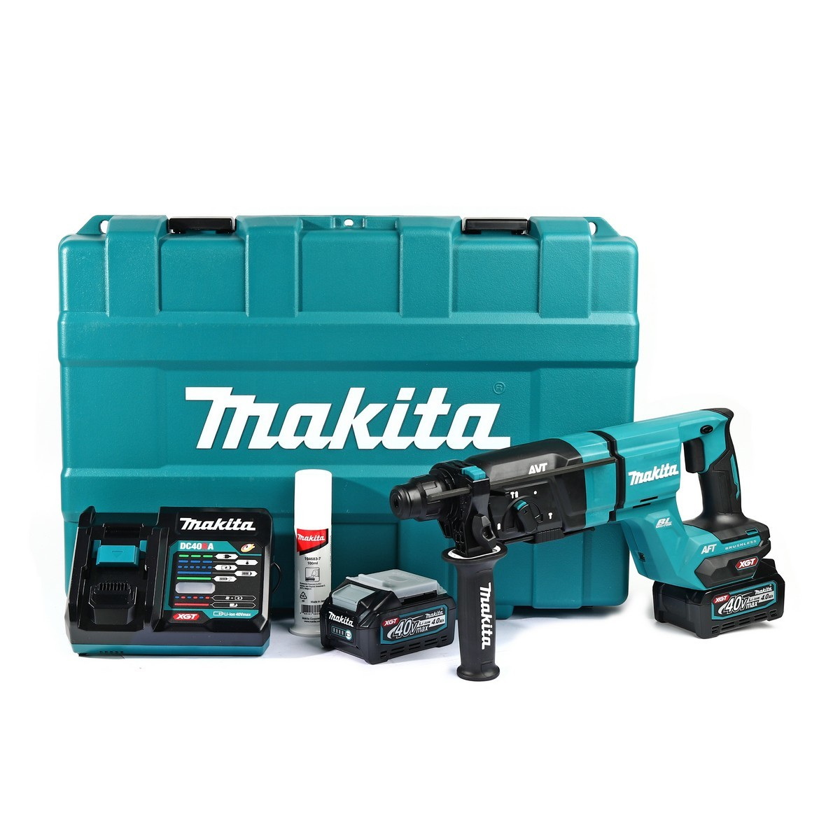 MAKITA HR007GM201 สว่านโรตารี่ไร้สาย 28mm SDS-Plus เปลี่ยนหัว 40V BL4040x2+DC40RA