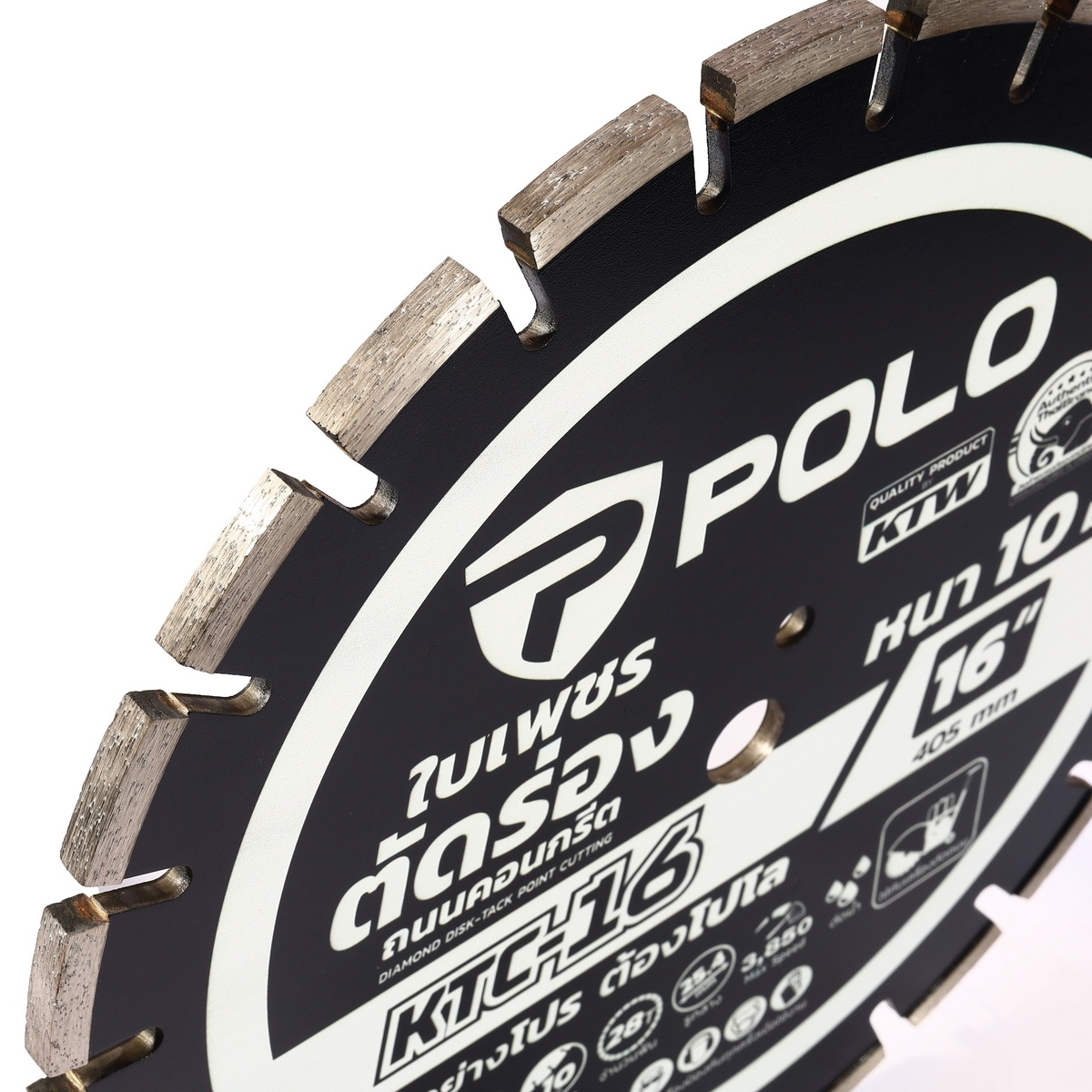 POLO KTC-16 ใบเพชรตัดจ๊อยซ์ถนน 16"x10mm