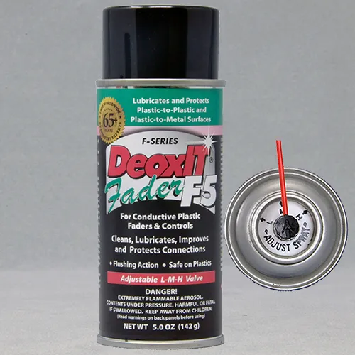 DeoxIT® Fader Spray, Low-Med-High Valve, 5% solution, 142 g (182 mL)