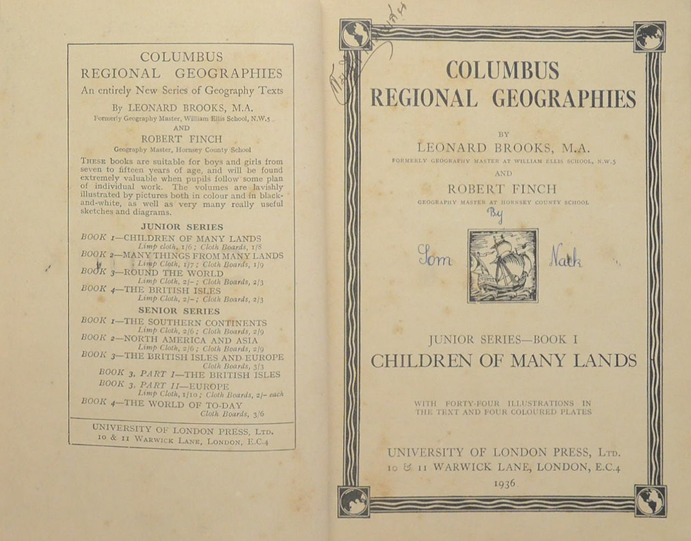 COLUMBUS REGIONAL GEOGRAPHIES JUNIOR SERIES BOOK I CHILDREN OF MANY LANDS (ขายตามสภาพ)