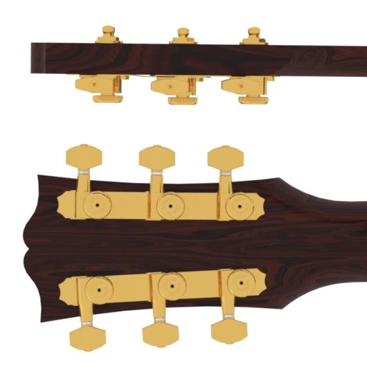 HIPSHOT - Guitar Tuner Upgrade Kit for 3+3 Headstocks (10mm Post Holes)