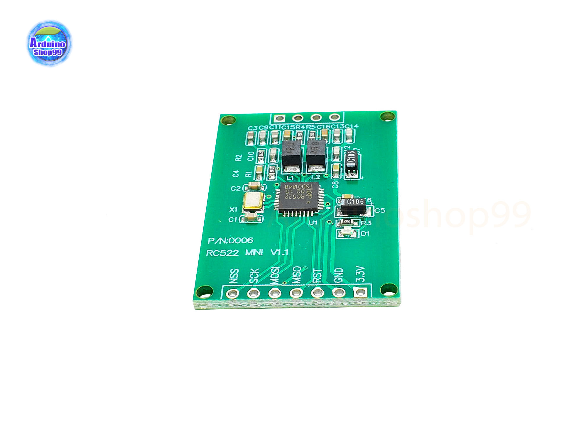 RC522 RFID Module Mini Card Reader/Detector 13.56MHz Green PCB