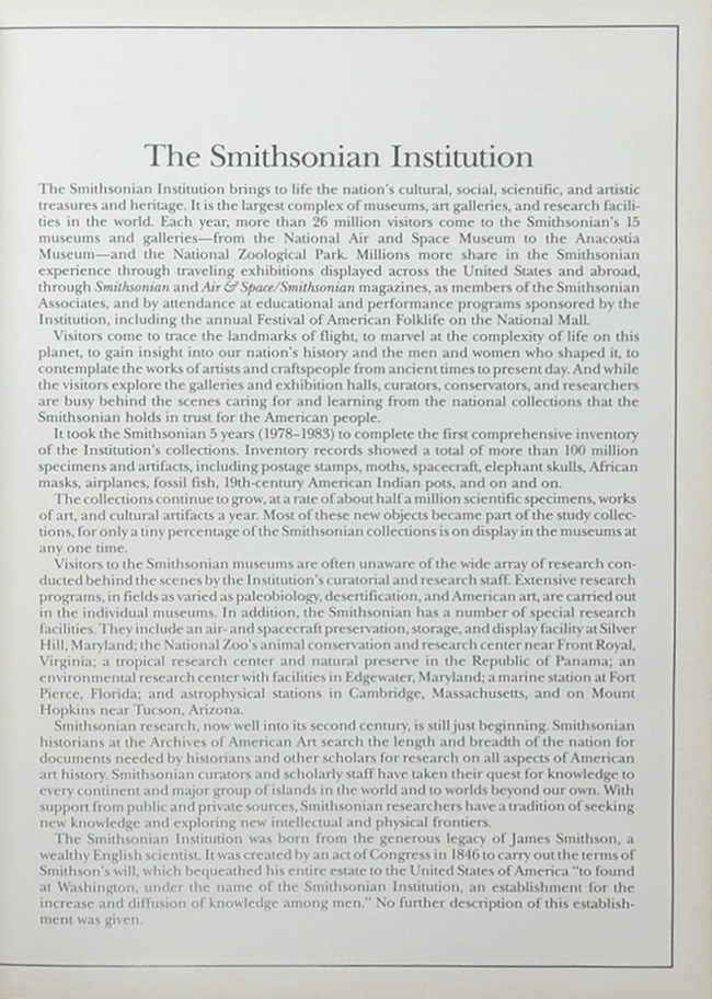 A Picture Tour of the SMITHSONIAN