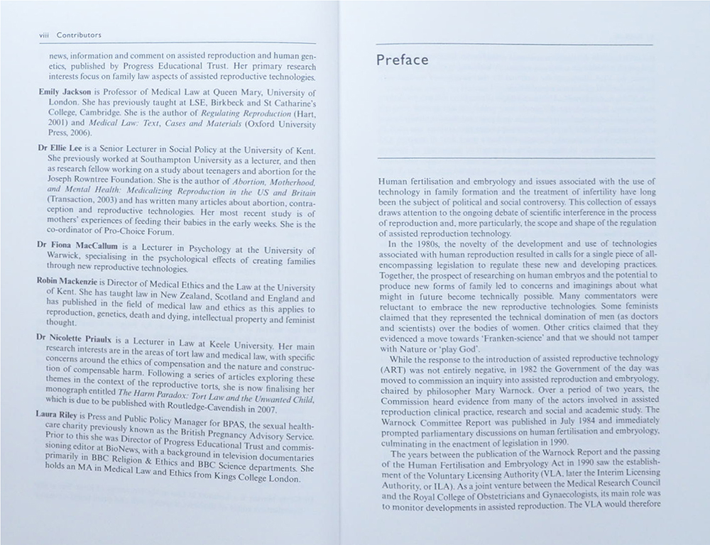 HUMAN FERTILISATION AND EMBRYOLOGY: REPRODUCING REGULATION