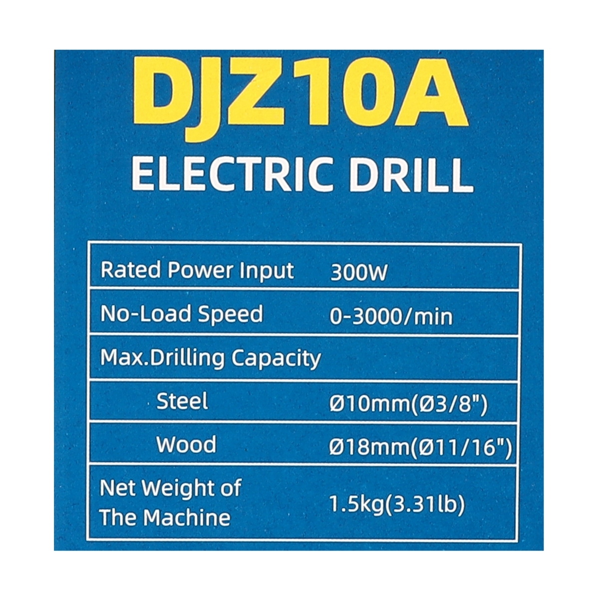 Dong Cheng DJZ10A สว่านไฟฟ้า 10mm 300W 0-3000rpm