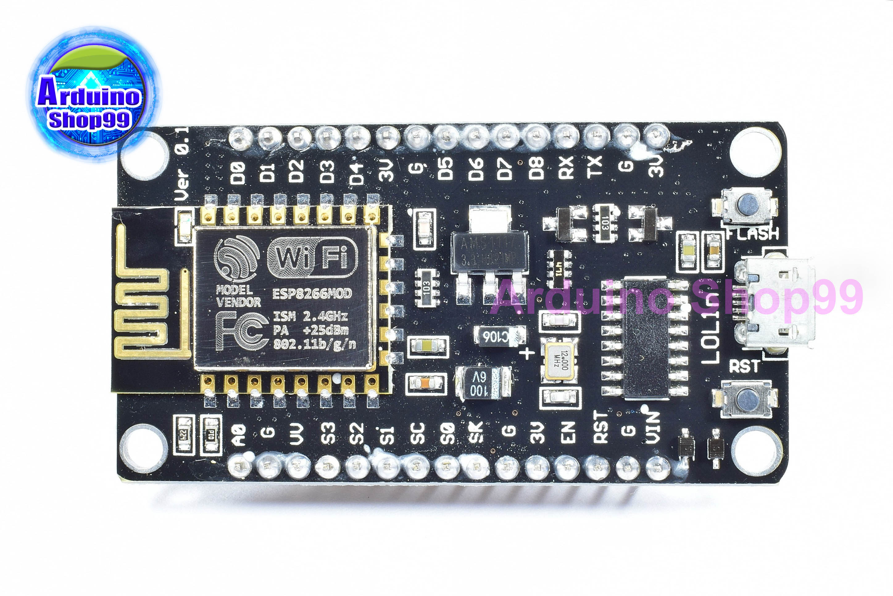 1 ชุด จำนวน 5 ตัว NodeMCU V3 ESP8266-12E USB CH340