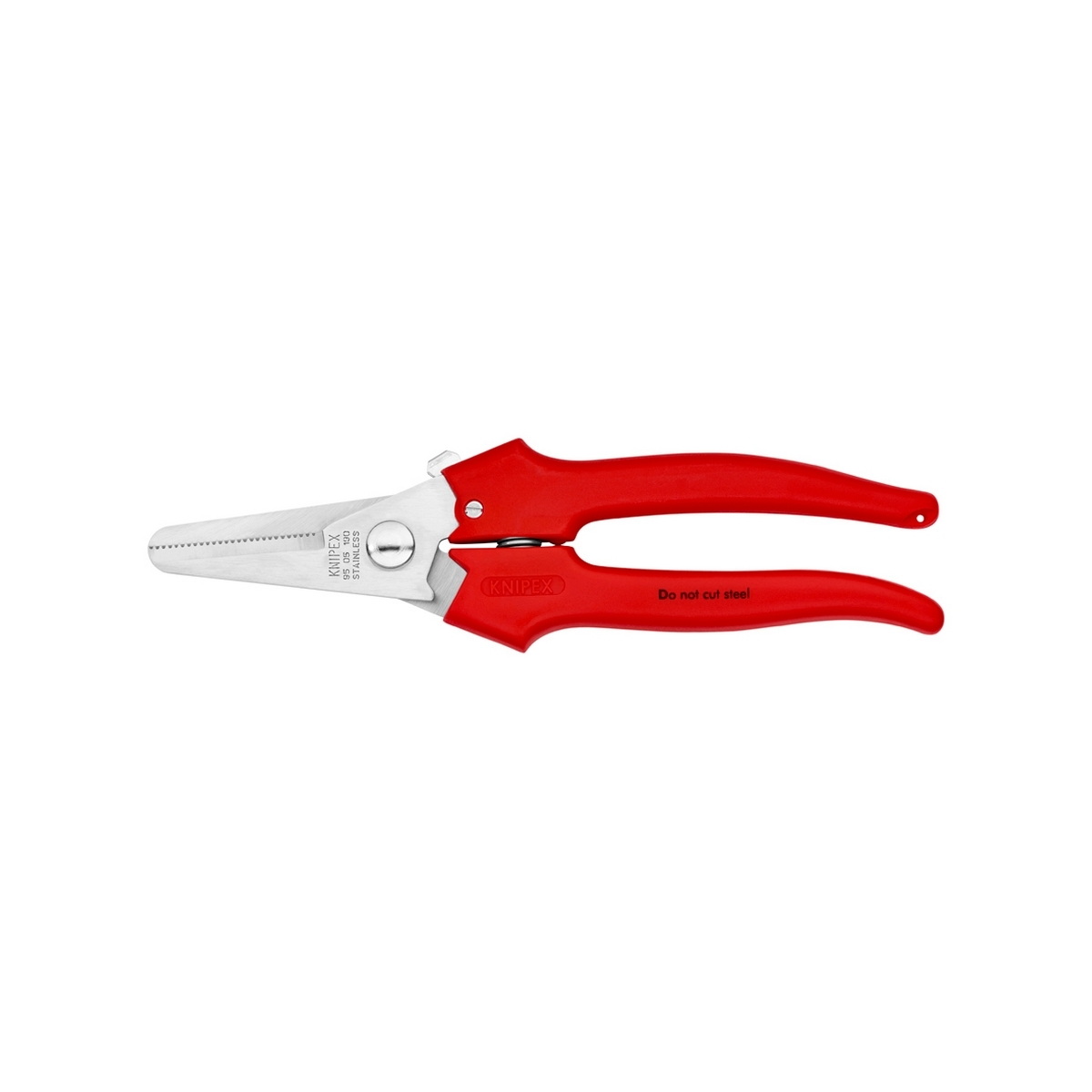 KNIPEX 95 05 190 กรรไกรอเนกประสงค์มีสปริงและตัวล็อค