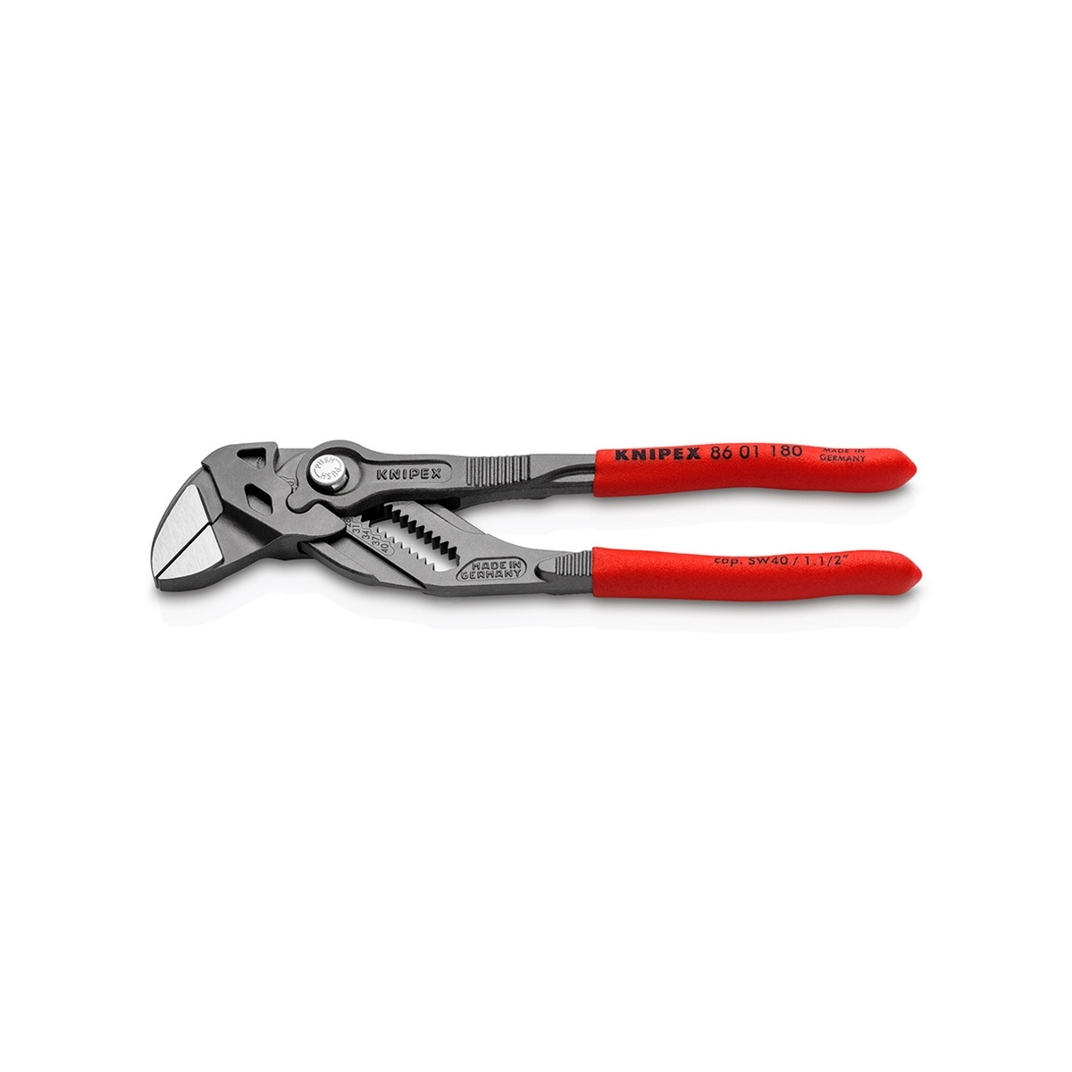 KNIPEX 86 01 180 คีมคอม้า ด้ามพลาสกันลื่น 180mm (7")