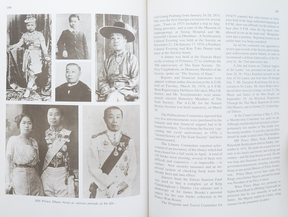 THE SIAM SOCIETY UNDER FIVE REIGNS