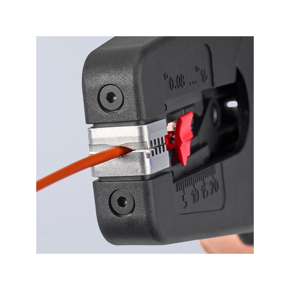 KNIPEX 12 52 195 คีมปอกสายไฟแบบกลม อัตโนมัติ 195mm