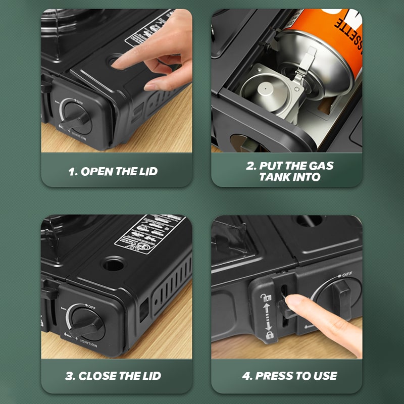 AJ เตาแก๊สปิคนิค รุ่น AJ-GS001 เตาแก๊สพกพา สำหรับ Camping หรือใช้งานนอกบ้าน รับประกัน 1 ปี