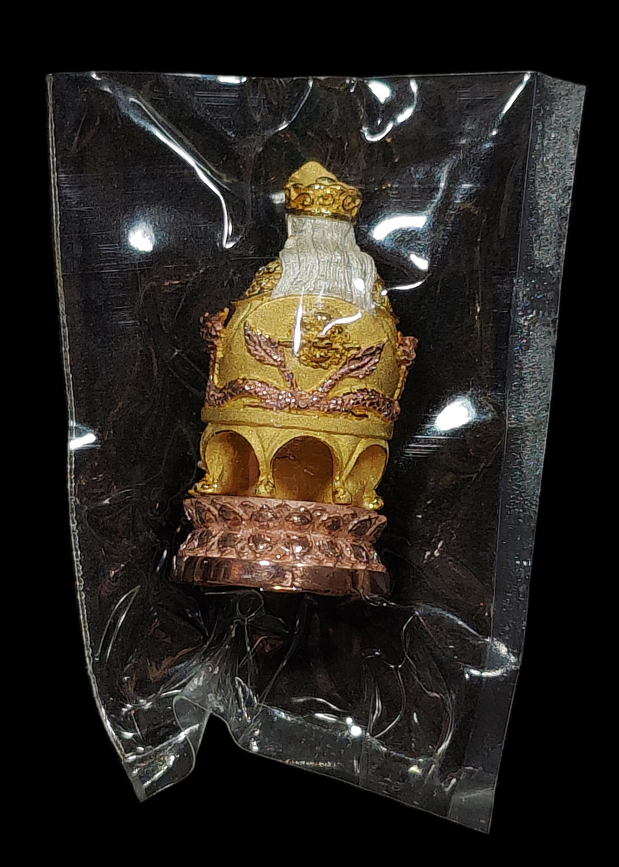 เจ้าพ่อเสือ รุ่นรักษ์แผ่นดิน ปลุกเสก ณ.วัดสามปลื้ม ปี2544 รูปหล่อลอยองค์ เนื้อเงินสามกษัตริย์(3K) พิมพ์ใหญ่ ตอกเลข ๘๙๙ นอนในซีลเดิมๆจากวัดมา21ปี พร้อมกล่องเดิมๆ สวยแชมป์