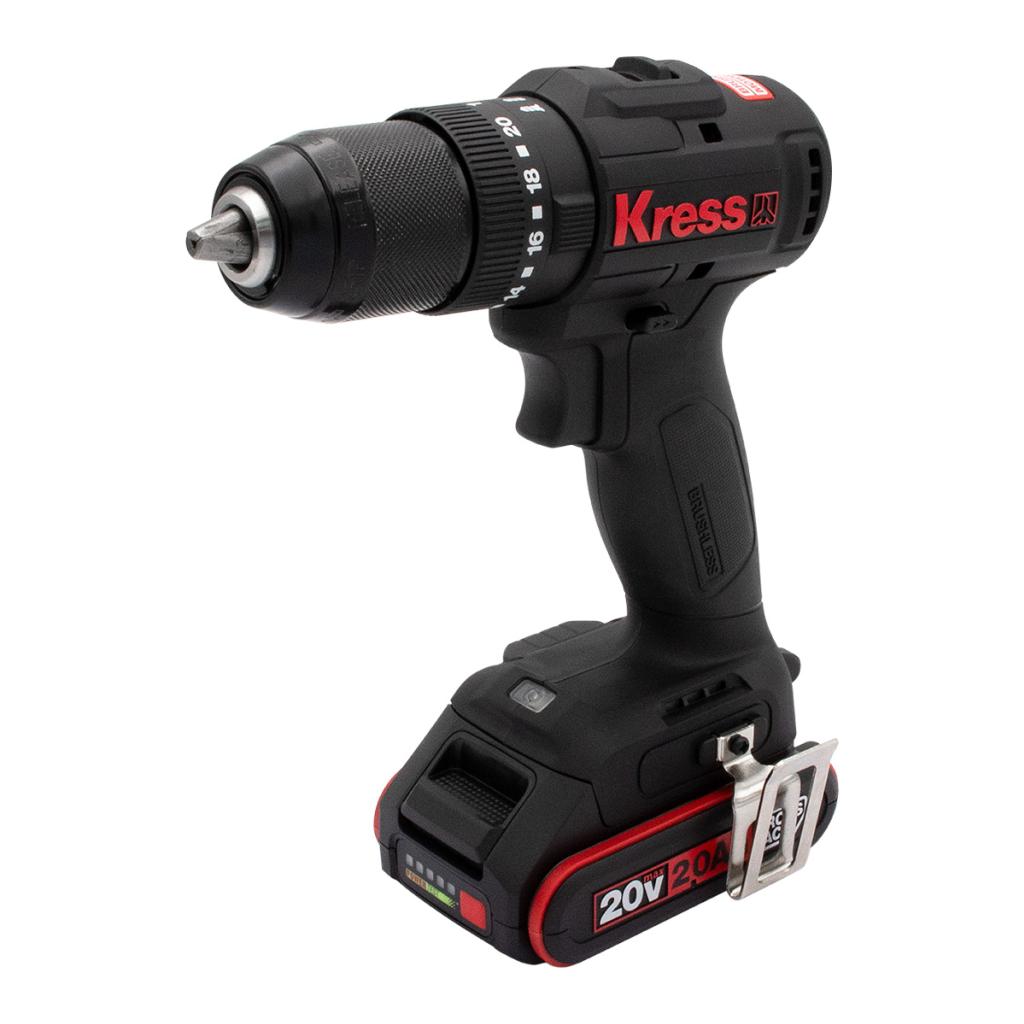 Kress KU366.2 สว่านกระแทกไร้สาย 1/2" 50Nm 20V แบตx1
