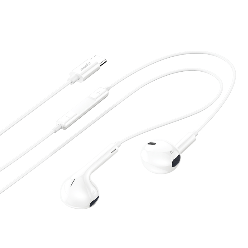 d-power หูฟัง Type-C รุ่น TC04 รองรับ android, iphone 15, Tablet, Notebook เล่นเกมส์ คุยโทรศัพท์ได้-ไมค์ชัด ประกัน 1 ปี