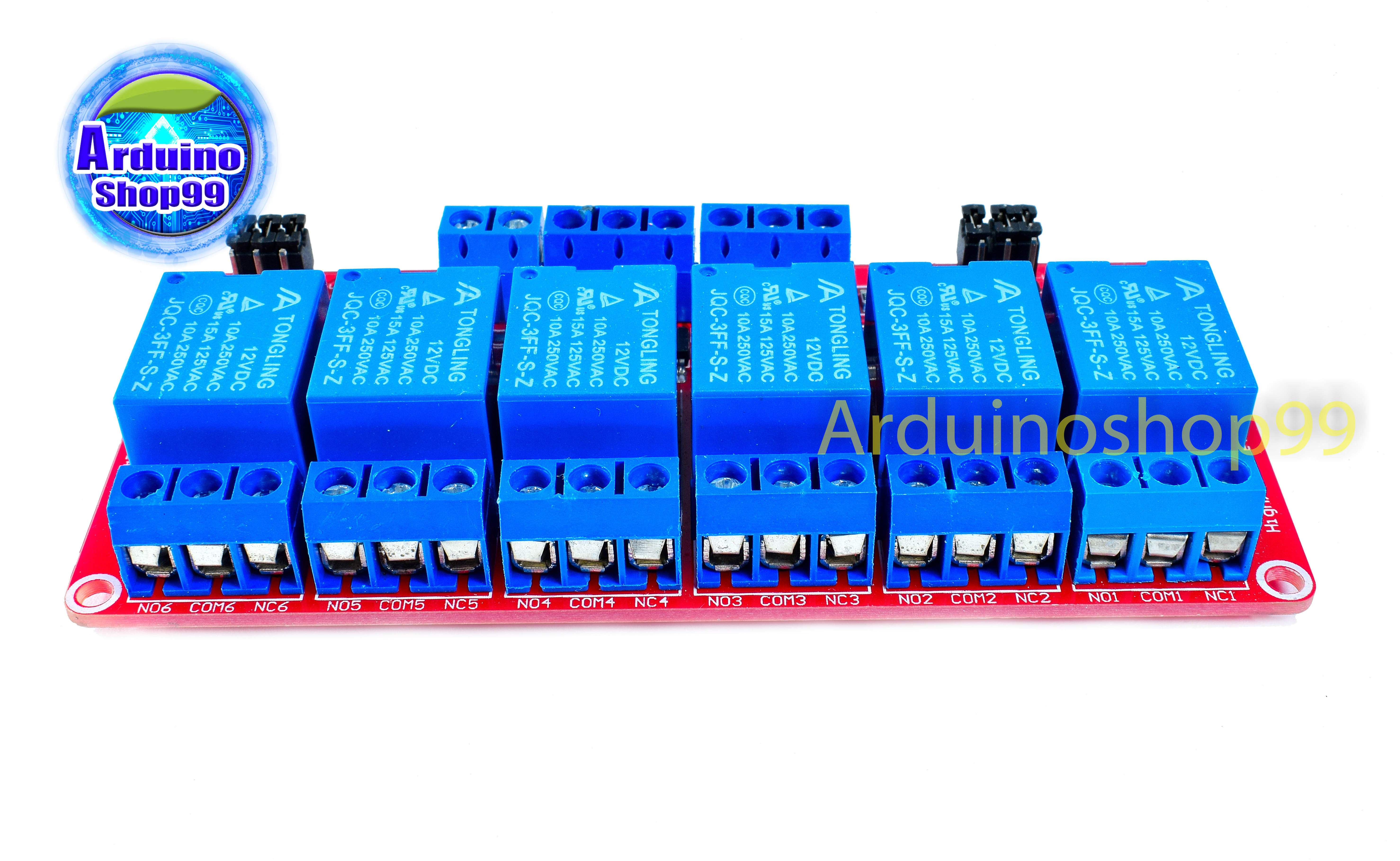 Relay 12V 6 Channel 10A 250V แบบ Active High/Low