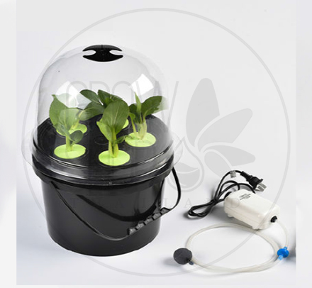 ชุดกระถางไฮโดรโปนิกส์เพาะกล้าแบบถังกลม 8 ช่องปลูก ระบบ Aeroponic พร้อมอุปกรณ์ครบชุด ขนาด 5 ลิตร 5 ลิตร