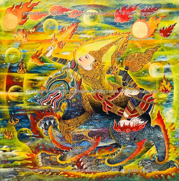 ผลงานศิลปะ "พระอาทิตย์ทรงราชสีห์"