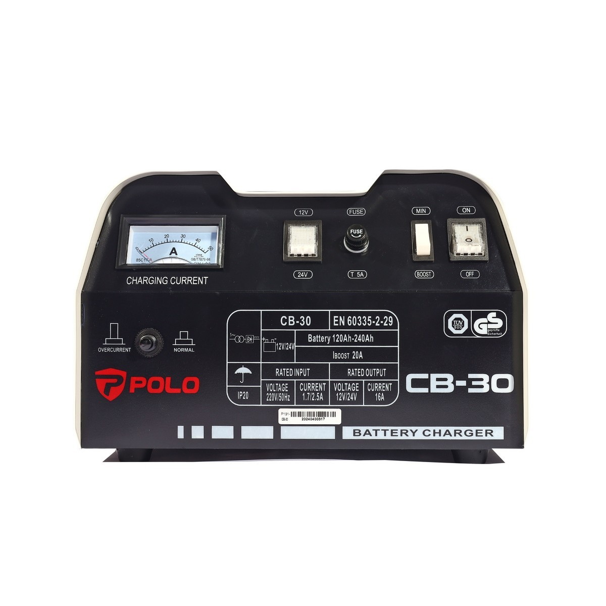 POLO CB-30 เครื่องชาร์จแบตเตอรี่ 12/24V 20A