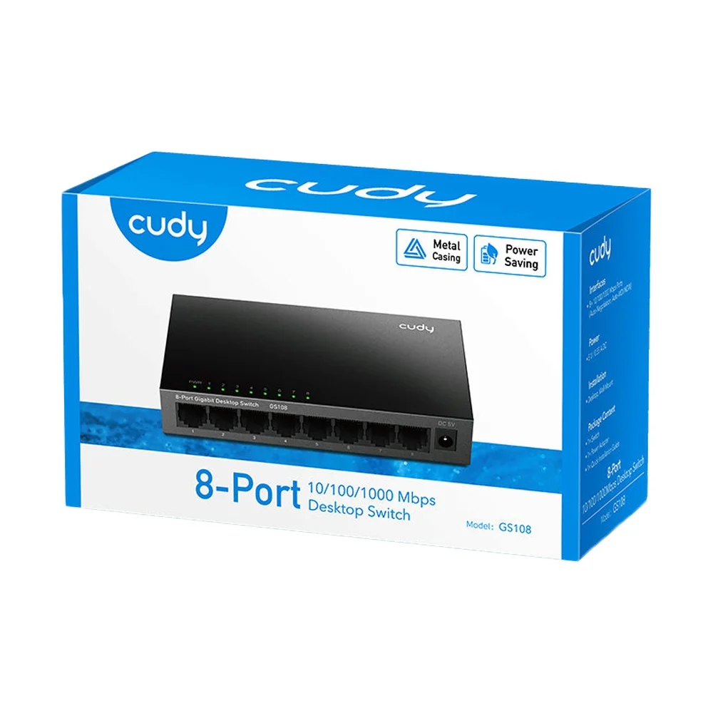 Gigabit Switching Hub 8 Port CUDY GS108