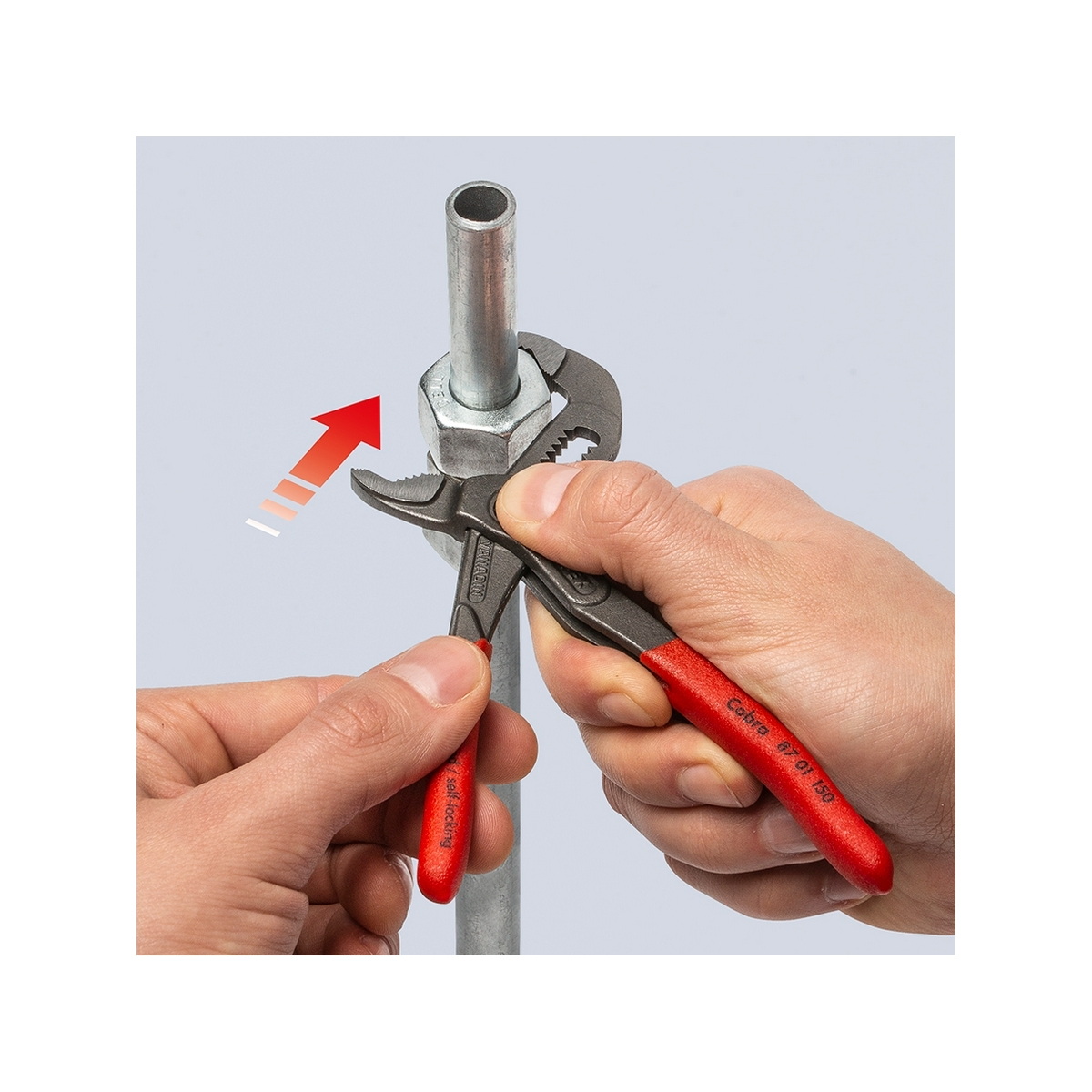 KNIPEX 87 01 150 คีมคอม้า รุ่น Cobra ด้ามพลาสติก 150mm (6")