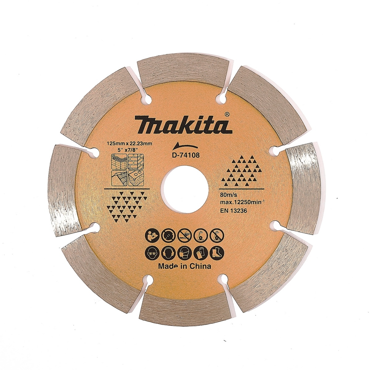 MAKITA D-74108 ใบเพชร 5" แห้ง ร่อง-ทอง UNIVERSAL ตัดคอนกรีต กระเบื้อง แกรนิต หินอ่อน