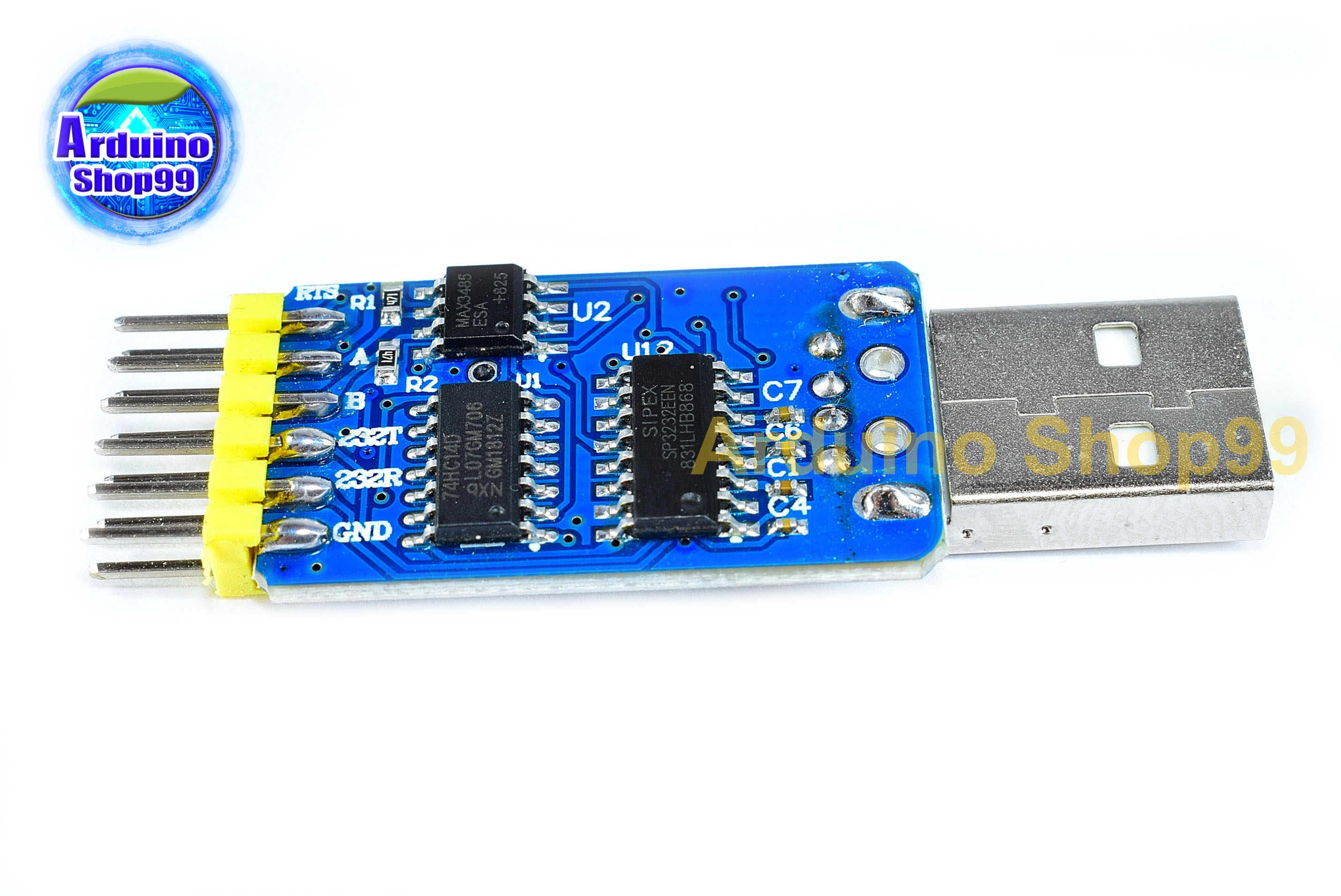 6-in-1 multi-function serial port module CP2102 usb to TTL 485 232 mutual conversion 3.3V/5V compatible