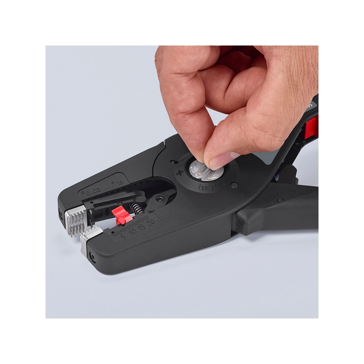 KNIPEX 12 52 195 คีมปอกสายไฟแบบกลม อัตโนมัติ 195mm