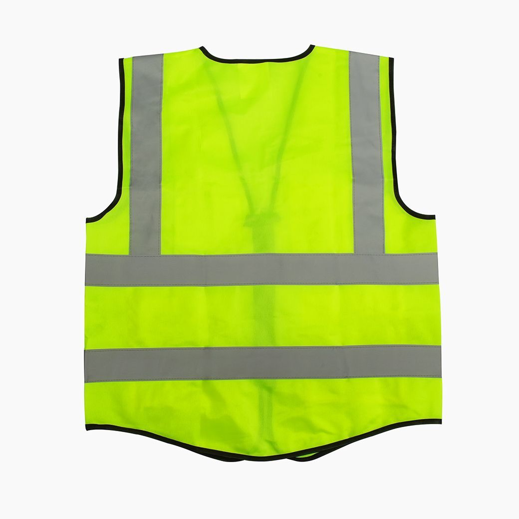 YAMADA รุ่น GR-6666PK เสื้อจราจรมีกระเป๋า สีเขียว แถบสีเงิน