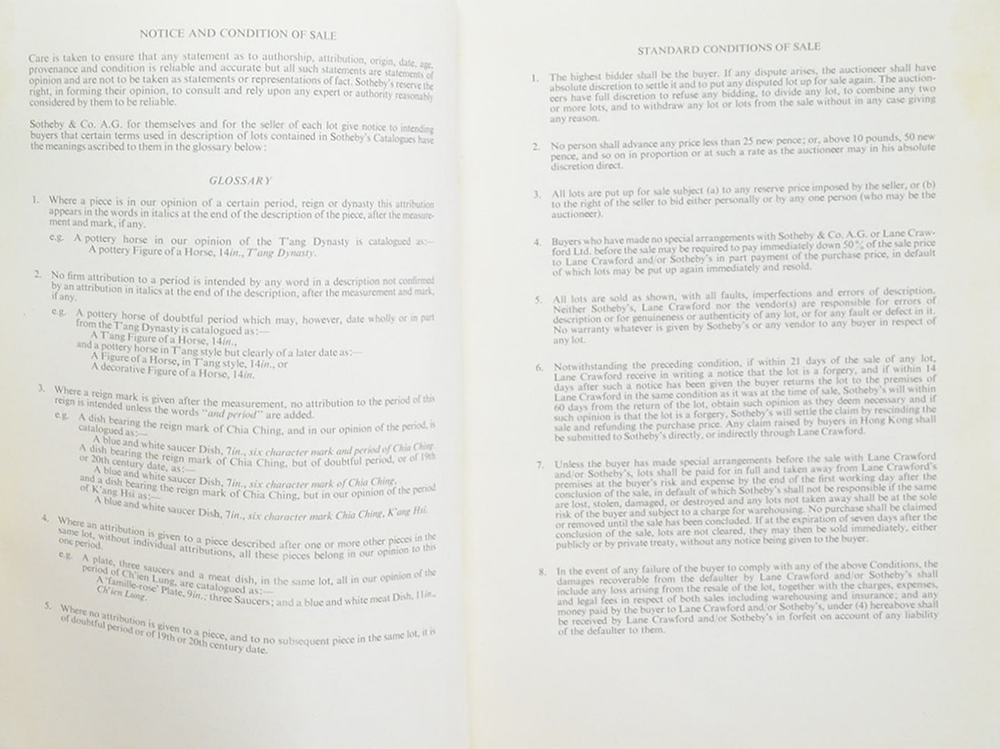 IMPORTANT CHINESE CERAMICS AND ARCHAIC BRONZES FRIDAY 16th NOVEMBER 1973