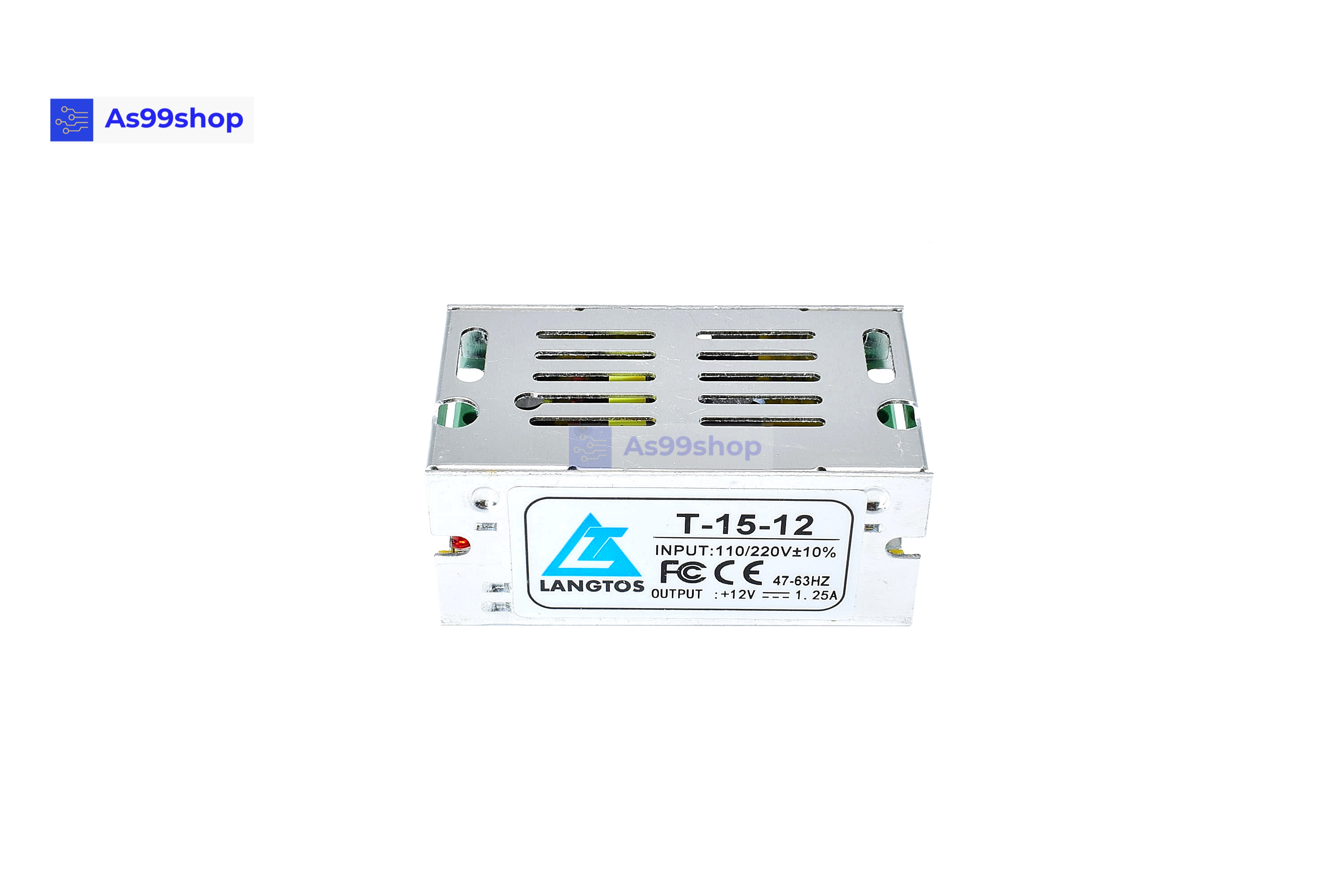 สวิตชิ่งเพาเวอร์ซัพพลาย Switching Power Supply 12V 1.2A,1.25A 15W(สีเงิน) S,T-15-12