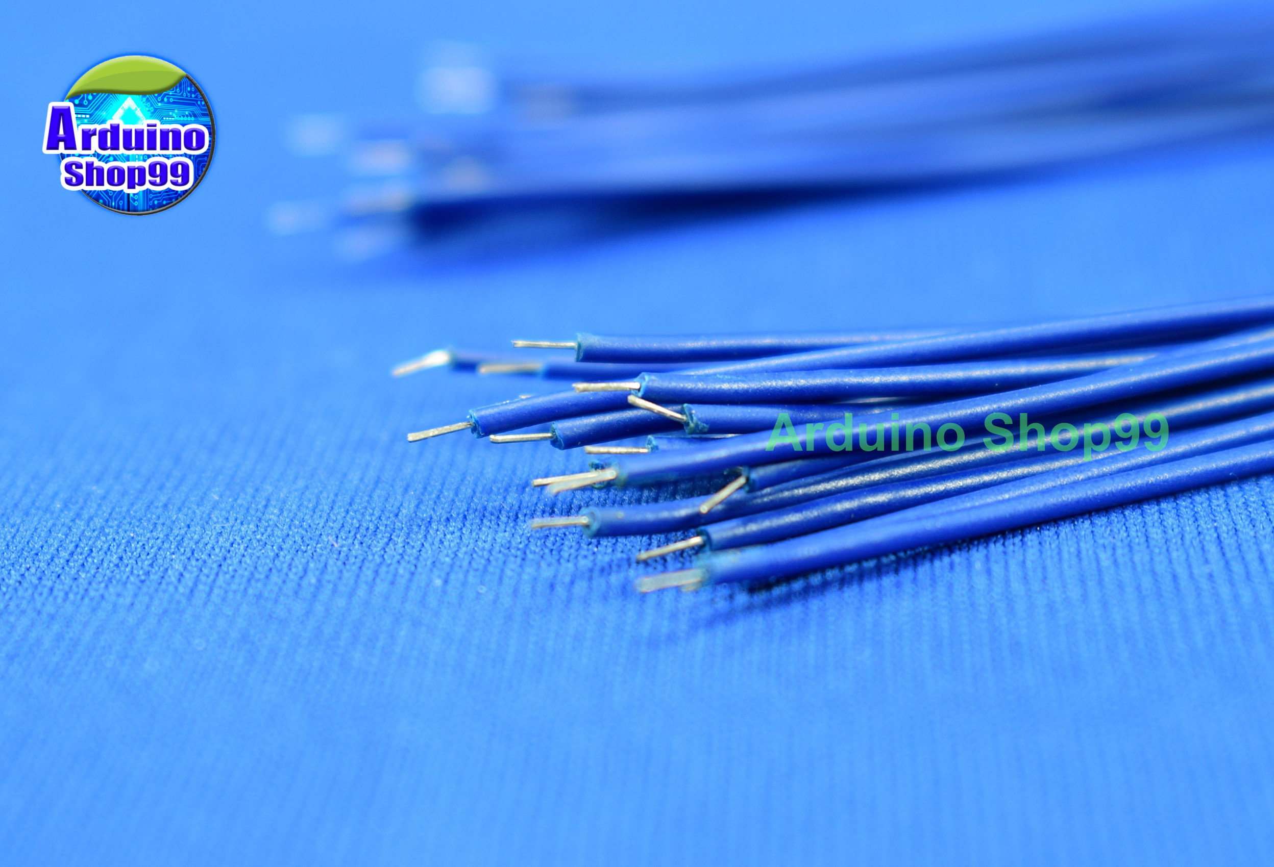 wire 20 cm-ฺฺBlue-20เส้น (หัวชุบตะกั่วพร้อมบัดกรี)