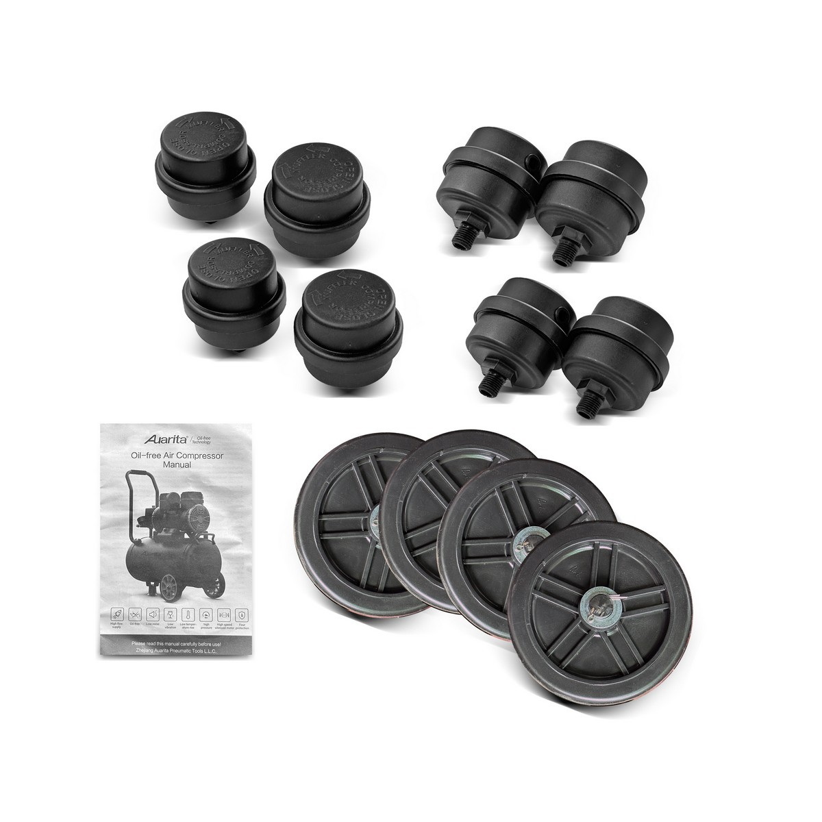 AUARITA 4-1500X4F160 ปั๊มลมออยล์ฟรี 160L 8HP/220V