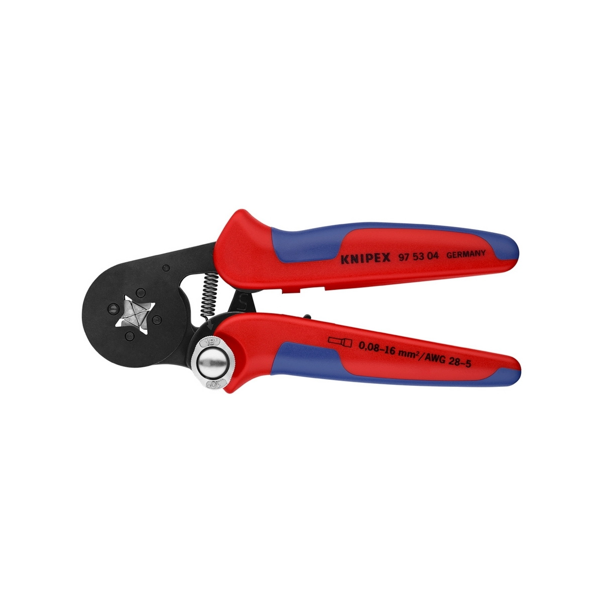 KNIPEX 97 53 04 คีมย้ำหางปลาปรับอัตโนมัติสำหรับหางปลาเฟอร์รูล
