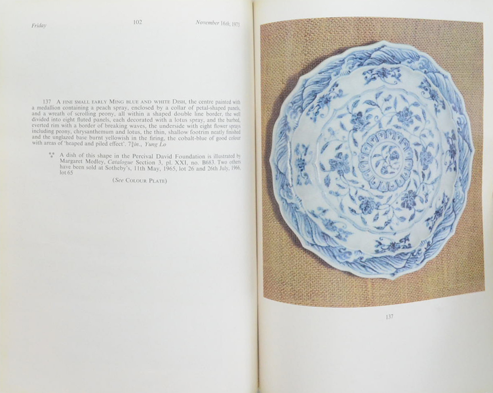 IMPORTANT CHINESE CERAMICS AND ARCHAIC BRONZES FRIDAY 16th NOVEMBER 1973