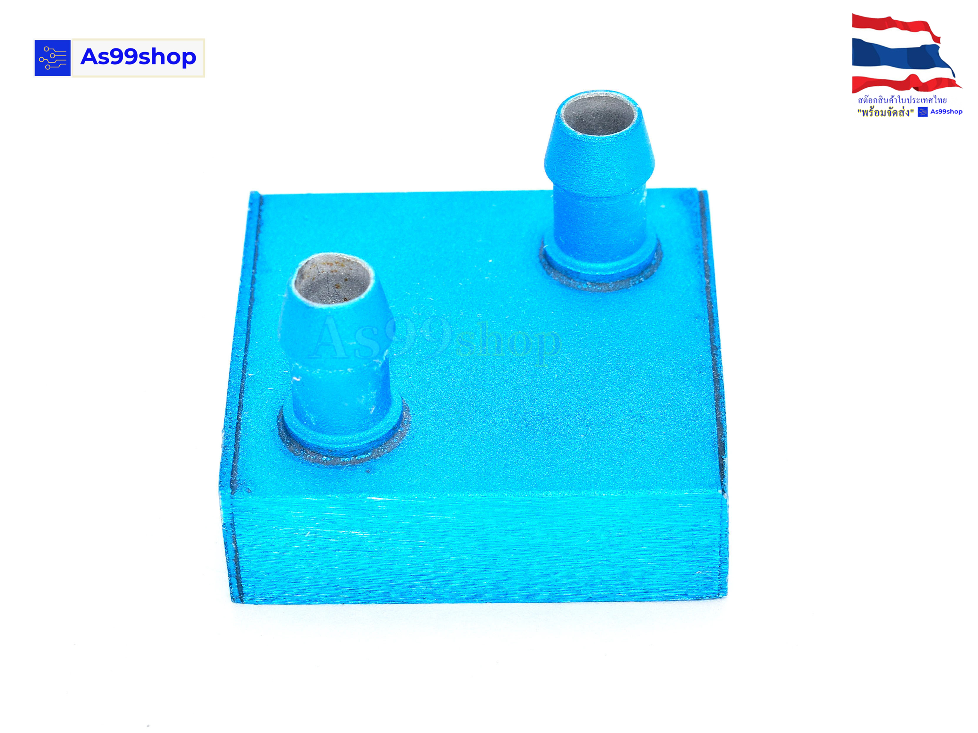 40*40*12 Aluminum Water Cooling Block Radiator Heatsink (อลูมิเนียมบล็อกฟ้าแบบด้านบน)