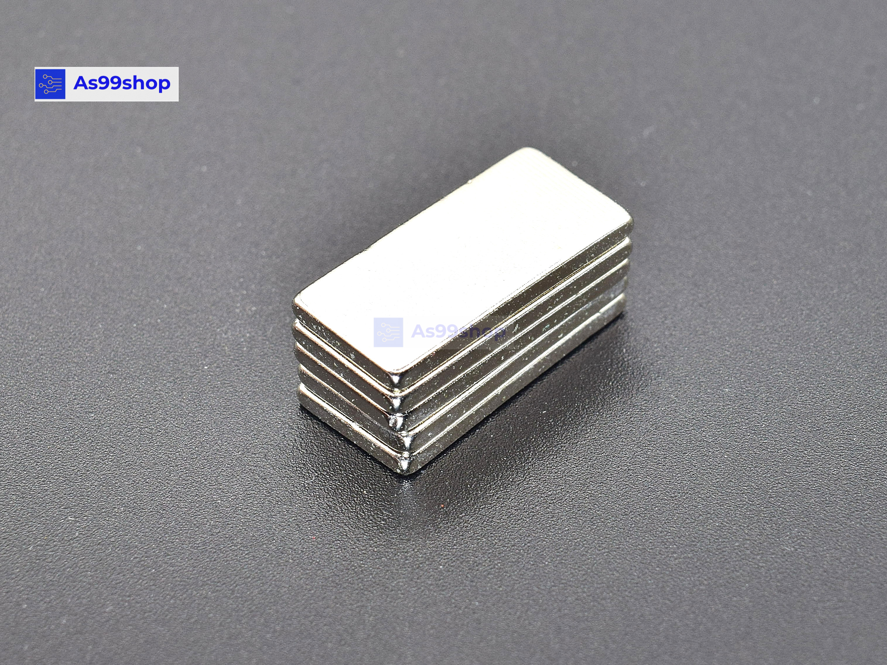 แม่เหล็กแรงสูง Neodymium magnet 10*20*2 mm( 5 ชิ้น )