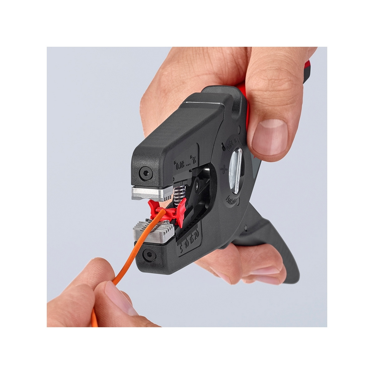 KNIPEX 12 52 195 คีมปอกสายไฟแบบกลม อัตโนมัติ 195mm