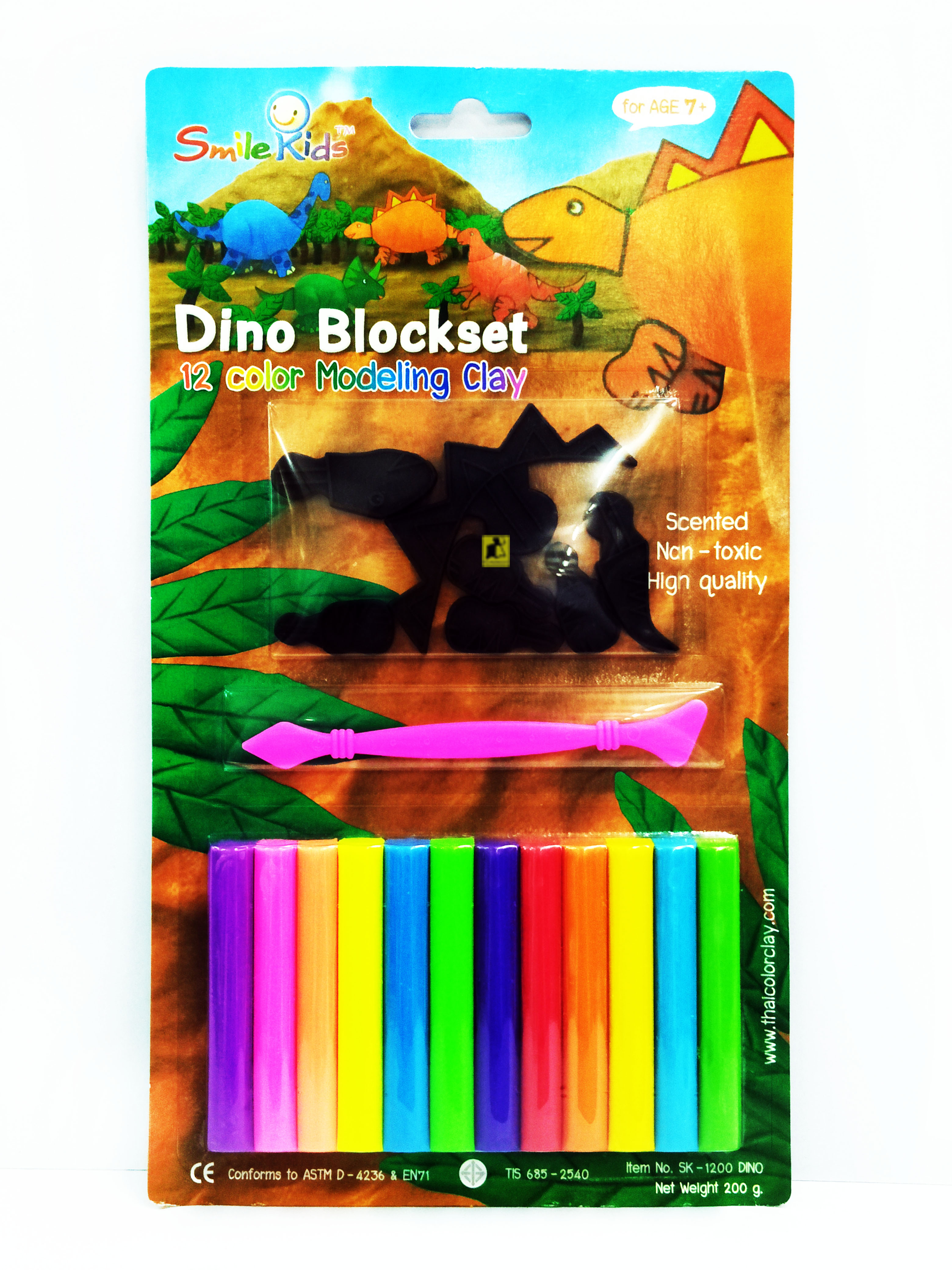 ดินน้ำมัน Dino Blockset 12 Color Modeling Clay