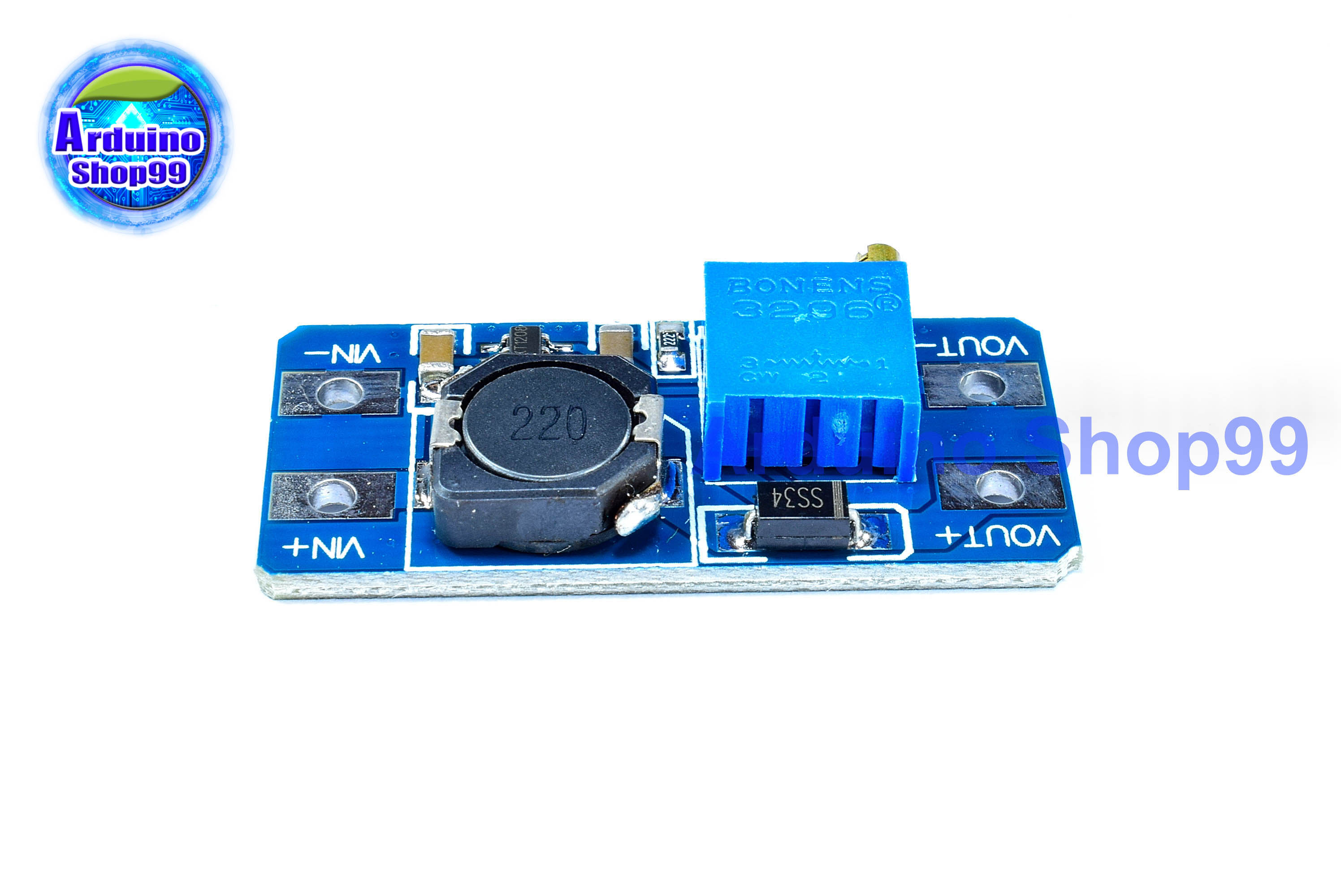 MT3608 2A boost board DC-DC boost module แปลงไฟจาก 2-24 V to 5-28V(step up)