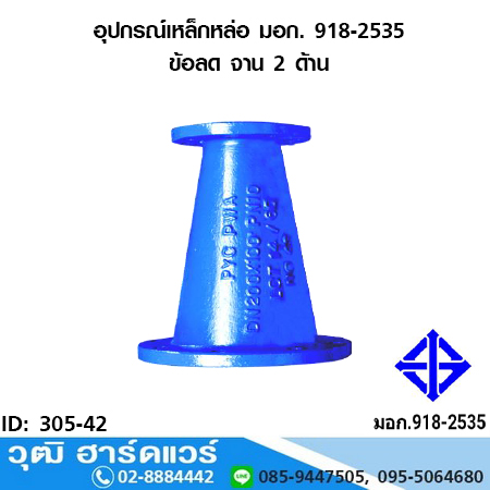 อุปกรณ์เหล็กหล่อ มอก. ข้อลด จาน 2 ด้าน