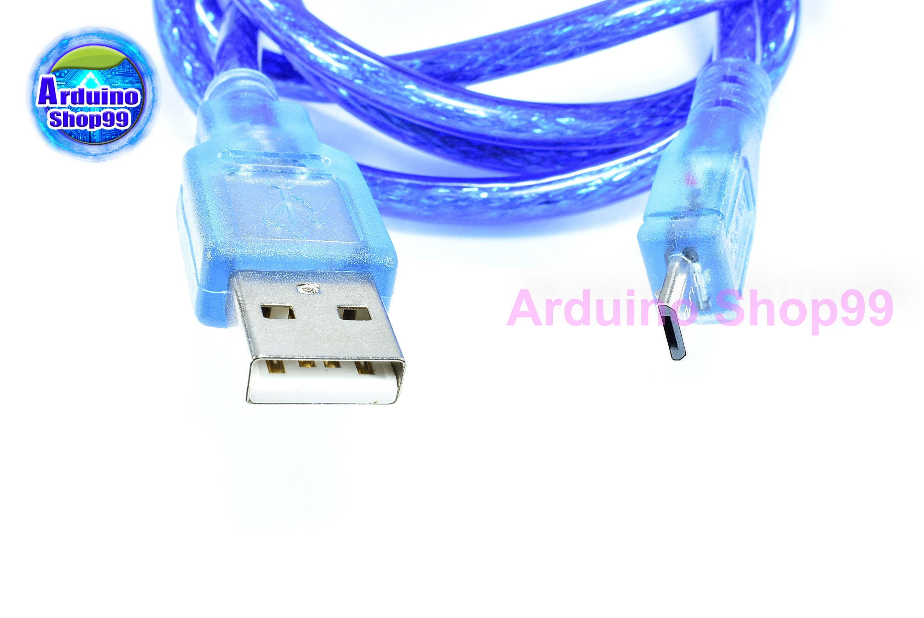 USB cable blue MicroUSB cable data cable MK5P mobile phone USB charging cable Mike line (สายยาว 100 cm)
